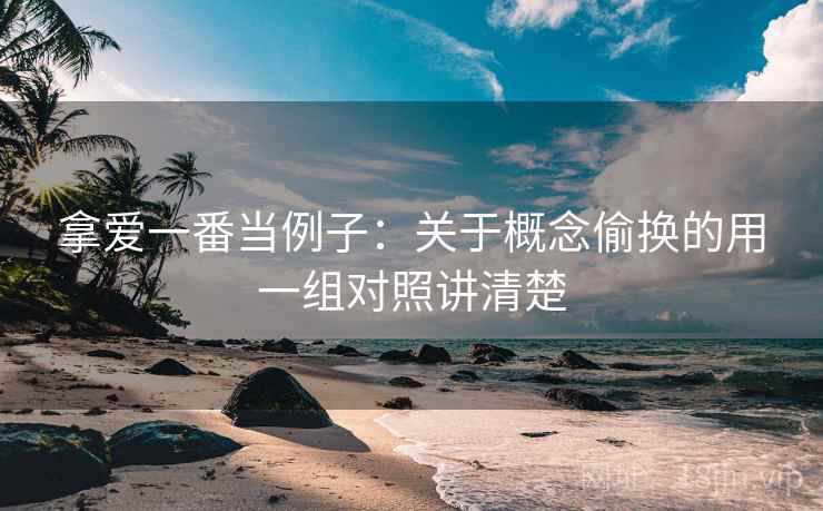 拿爱一番当例子：关于概念偷换的用一组对照讲清楚