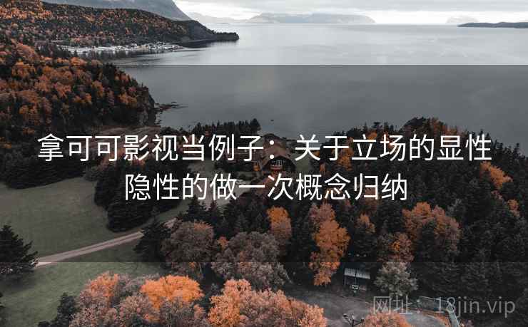 拿可可影视当例子：关于立场的显性隐性的做一次概念归纳